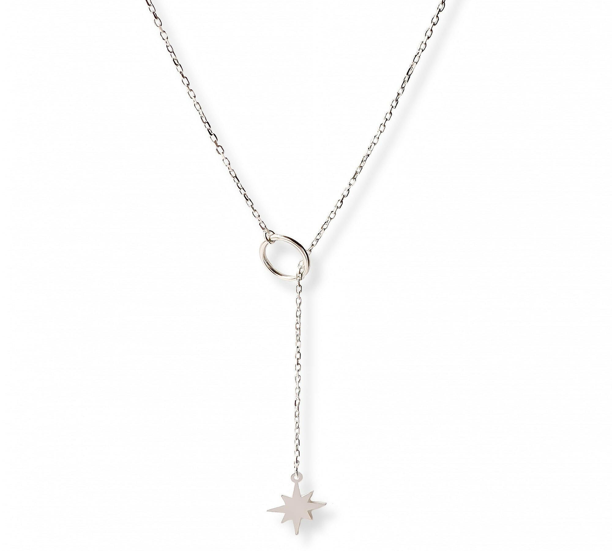 Collar Layer Corbatita Estrella Polar de Plata 925 de AMBAR Joyería Fina