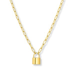 Collar con dije de candado kara Enchapado en Oro 18k de AMBAR Joyería Fina