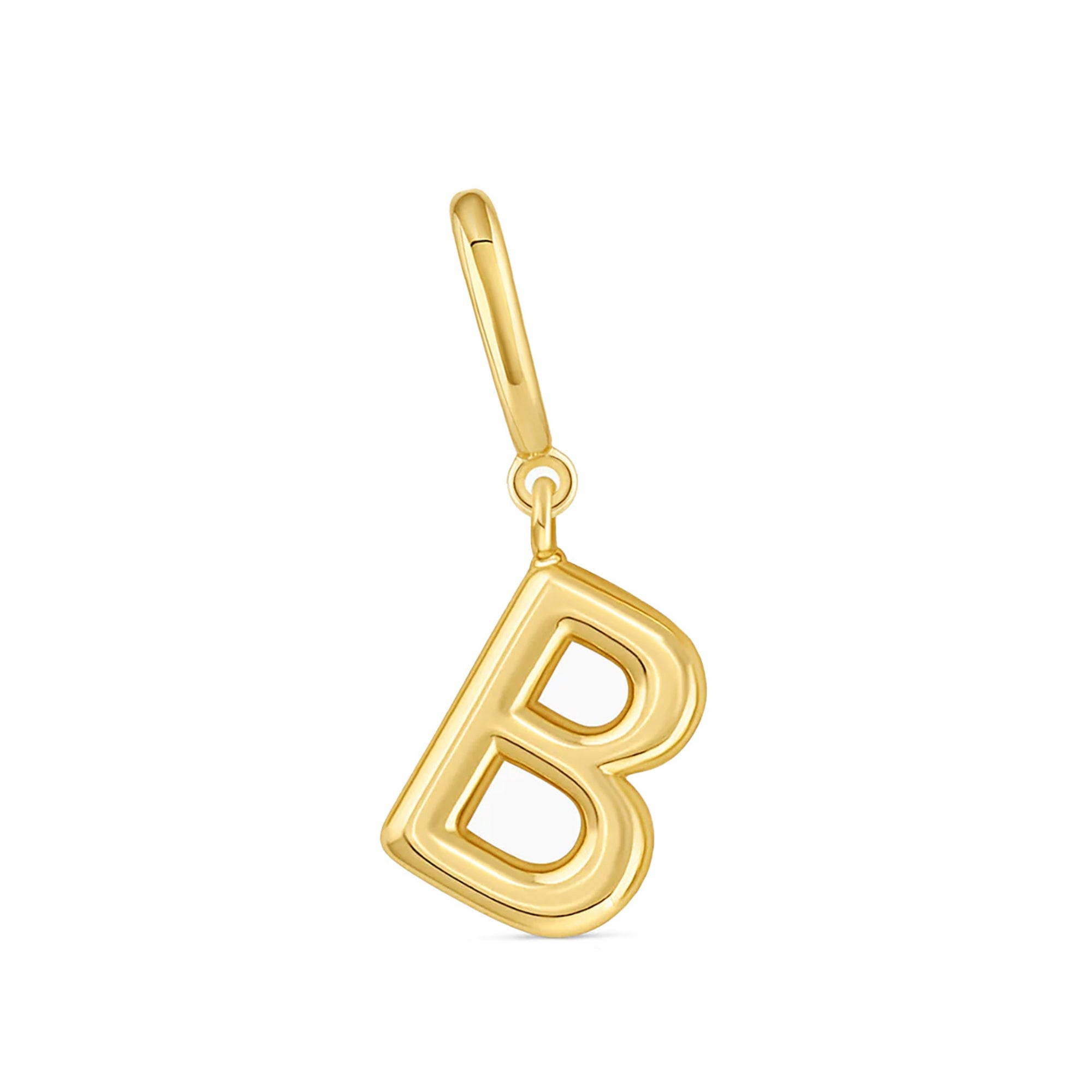 Dije Inicial letra b con broche bisagra enchapado en oro 18k de AMBAR joyería fina