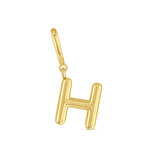 Dije Inicial letra h con broche bisagra enchapado en oro 18k de AMBAR joyeria fina