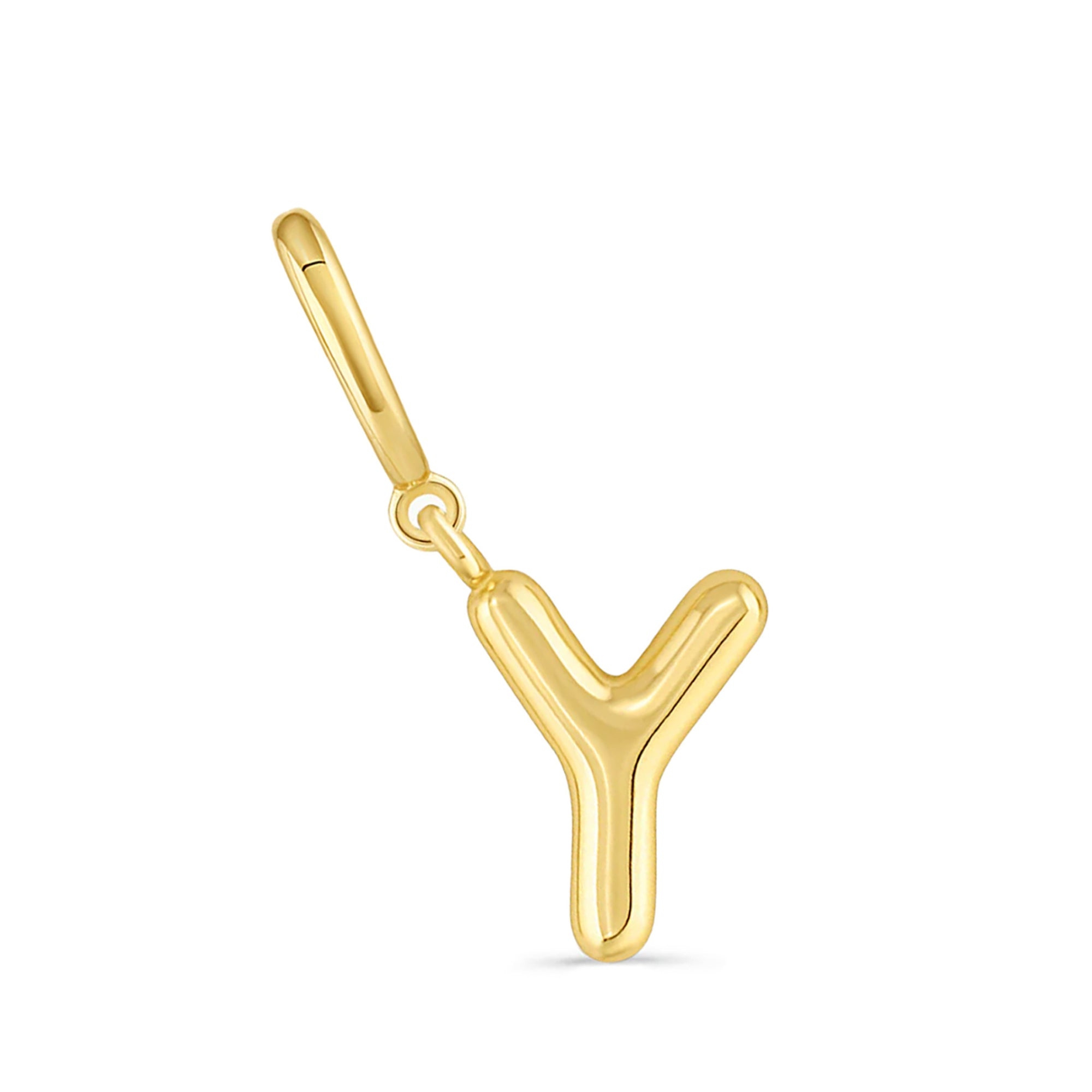 Dije Inicial letra y con broche bisagra enchapado en oro 18k de AMBAR joyeria fina