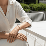 pulsera barrita cordon con sitema regulable elaborada en plata 925 de AMBAR Joyería Fina