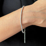 Pulsera Mandy con broche y bolitas de 3 mm en modelo elaborada en plata 25 de AMBAR Joyería