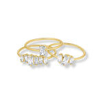 Anillo Amara set con cristal enchapado en oro de 18K de AMBAR Joyería Fina