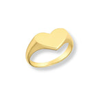 Anillo Louise en forma de corazón liso enchapado en oro de 18K de AMBAR Joyería Fina