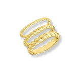 Anillo Crew cordón set enchapado en oro de 18K de AMBAR Joyería Fina