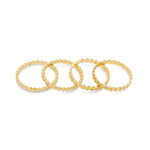 Anillo lorain con cristales enchapado en oro de 18K de AMBAR Joyería Fina