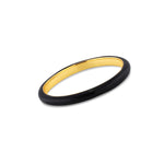 Anillo soleil enamel negro enchapado en oro de 18K de AMBAR Joyería Fina