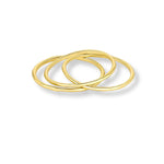 Anillos delgados tiny set enchapado en oro de 18K de AMBAR Joyería Fina