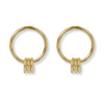 Arete Con Aritos Bibi Oro Laminado 18K de AMBAR Joyería Fina