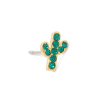 Arete Cactus  Stud piercing enchapado en oro de 18K de AMBAR Joyería Fina