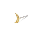 Aretes luna piercing enchapado en oro de 18K de AMBAR Joyería Fina