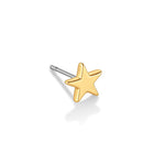 Arete Star piercing enchapado en oro de 18K de AMBAR Joyería Fina
