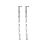 Arete Kingston Tennis enchapado en rodio de AMBAR Joyería Fina