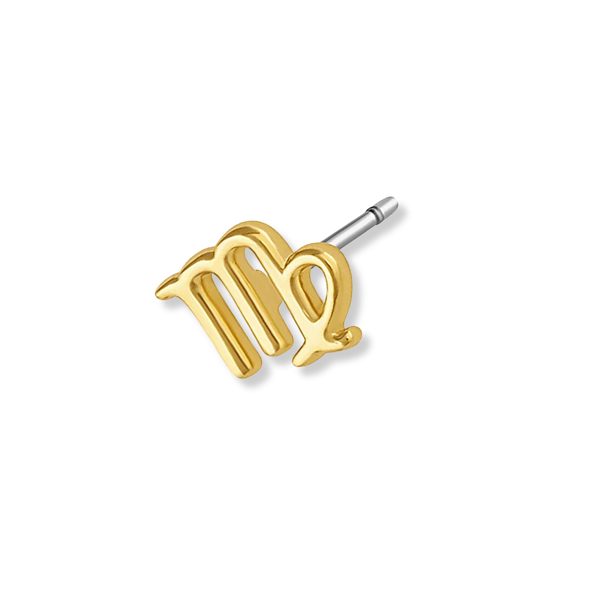 Aretes Zodiac Virgo enchapado en oro de 18K de AMBAR Joyería Fina
