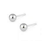 aretes bolita 6m brillante elaborados en plata 925 de AMBAR joyería fina