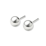 aretes bolita 8m brillante elaborados en plata 925 de AMBAR joyería fina