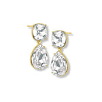 Aretes lexi candelabro color cristal enchapado en oro de 18K de AMBAR Joyería Fina