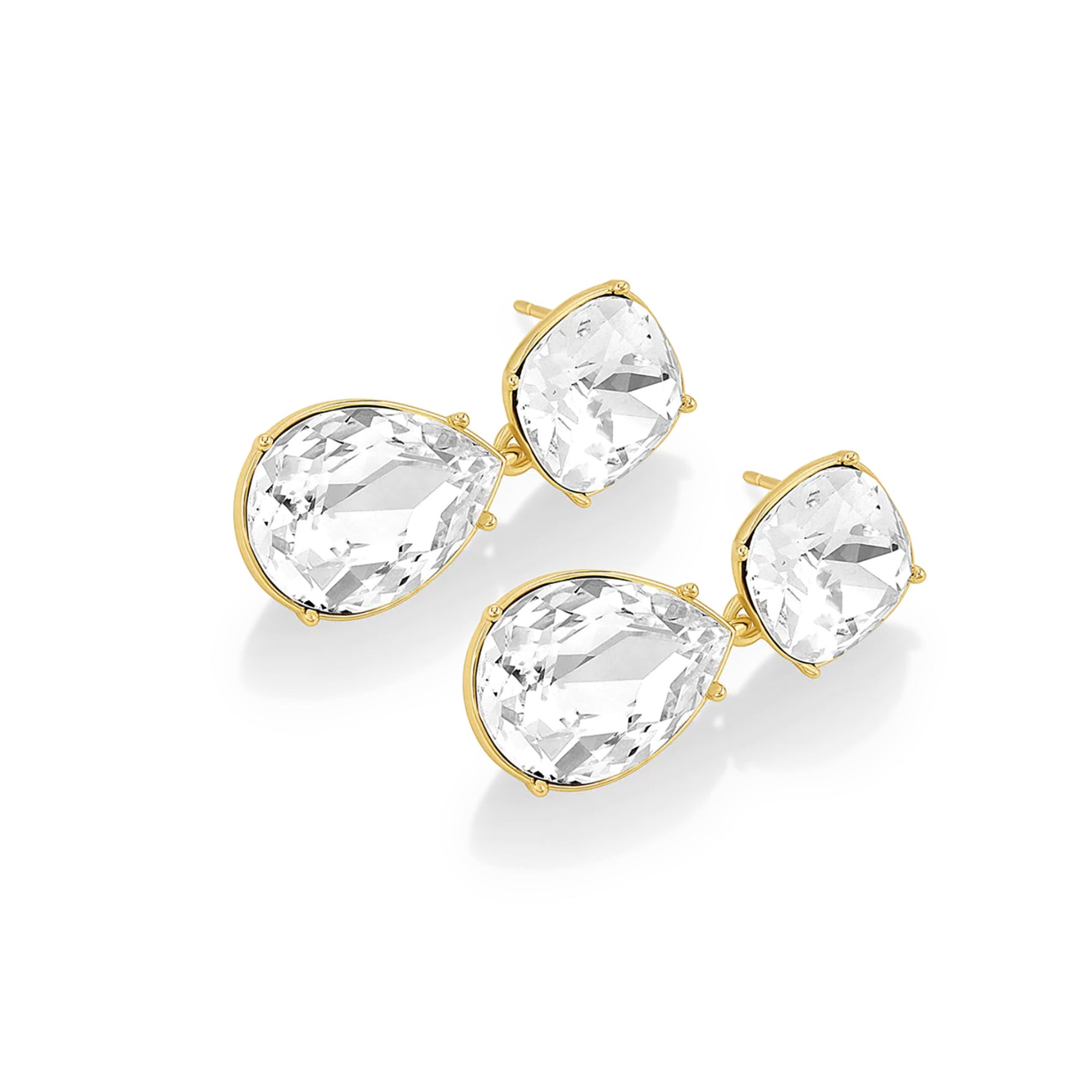 Aretes lexi candelabro enchapado en oro de 18K de AMBAR Joyería Fina