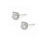 aretes chispita de cristal swarovski color transparente de 3mm elaborados en plata 925 de AMBAR joyería fina
