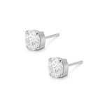 aretes chispita transparente de cristal de swarovski de 5mm elaborados en plata 925 de AMBAR joyería fina