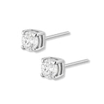 aretes chispita de cristal de swarovski de 7mm elaborados en plata 925 de AMBAR joyería fina