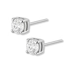 aretes chispita de cristal de swarovski color transparente de 9mm elaborados en plata 925 de AMBAR joyería fina