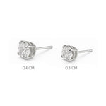 aretes chispita punto de luz con cristal elaborado en plata 925 de AMBAR joyería fina