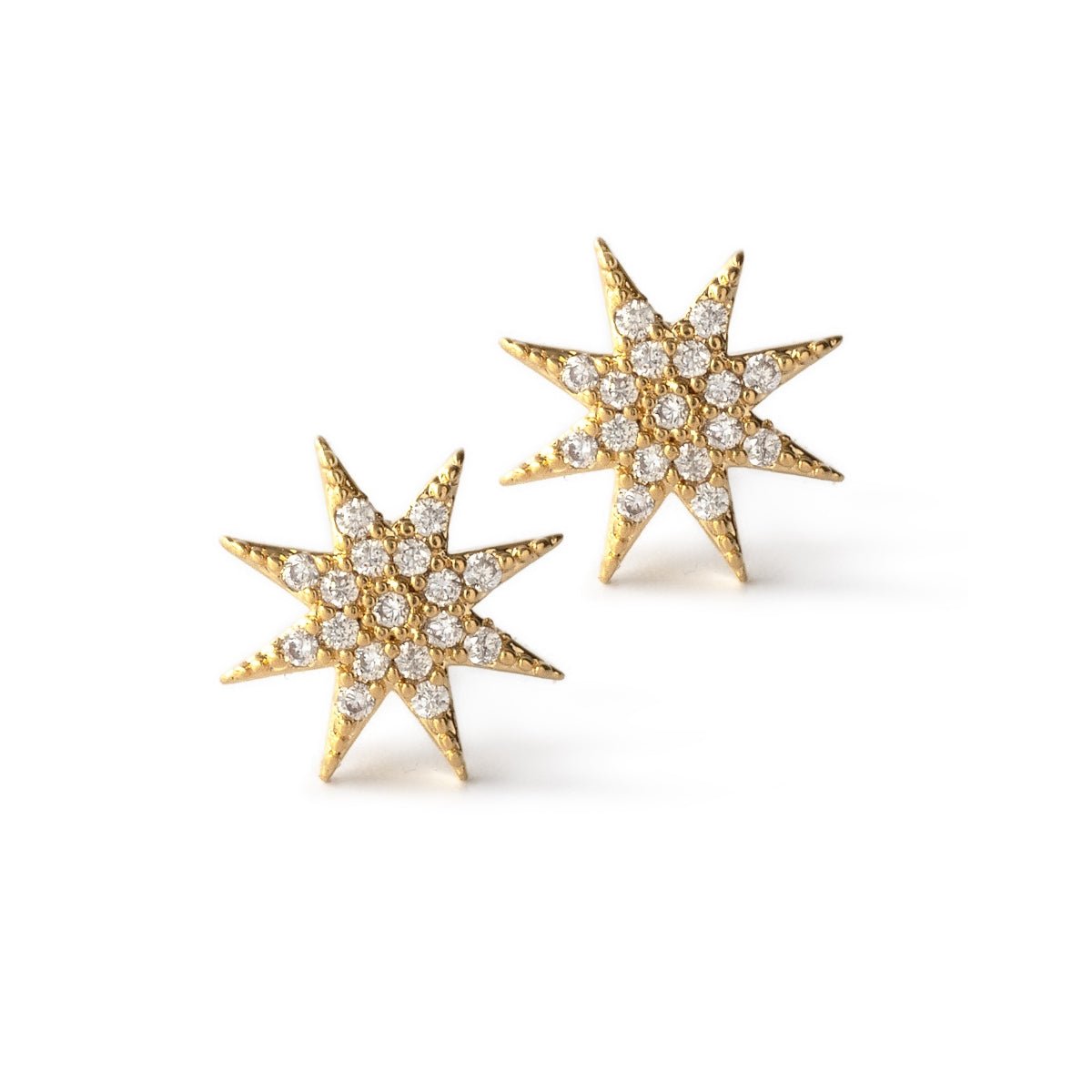 Aretes Estrella Polar de 1.5 cm de AMBAR Joyería Fina