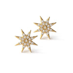 aretes de oro laminado Estrella Polar de 1.5 cm de AMBAR Joyería Fina