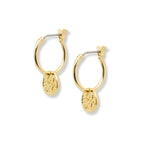 Argollas Ana Coin enchapado en oro de 18K de AMBAR Joyería Fina