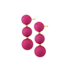 Aretes Iris Magenta enchapado en oro de 18K de AMBAR Joyería Fina