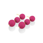 Aretes Iris Magenta 2 enchapado en oro de 18K de AMBAR Joyería Fina
