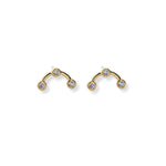 aretes de oro laminado Arco Joy, de AMBAR Joyería