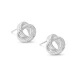 aretes nudito maki texturado de 11 mm elaborados en plata 925 de AMBAR joyería fina