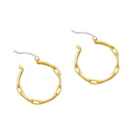 Aretes Parker eslabonados enchapado en oro de 18K de AMBAR Joyería Fina