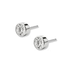aretes punto de luz biselado de 5mm con cristal de swarovski elaborados en plata 925 de AMBAR joyería fina