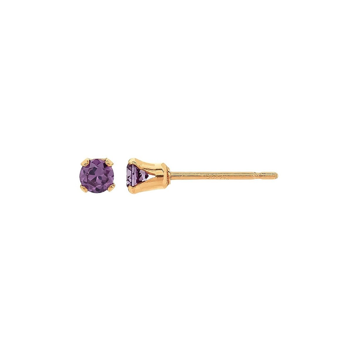 Aretes Punto De Luz morado elaborado en Gold Filled 14k de AMBAR Joyería Fina