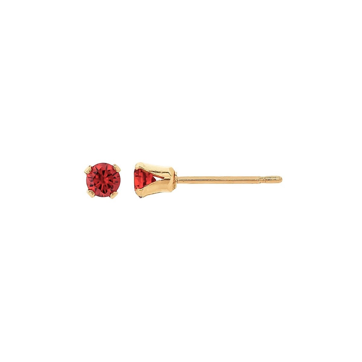 Aretes Punto De Luz Rojo de Gold Filled 14k de AMBAR Joyería Fina