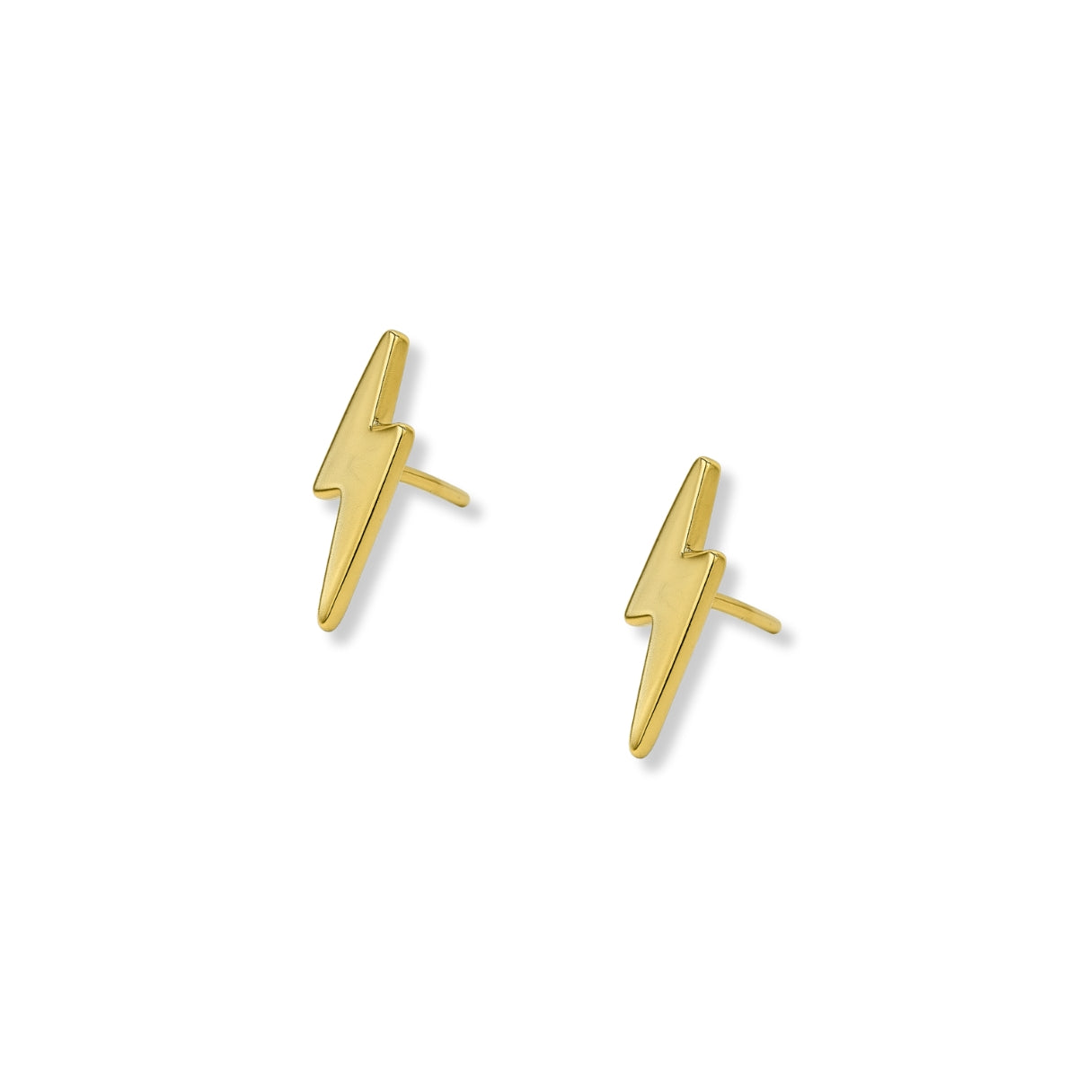 aretes rayito de perfil pequeños de 1 cm elaborados en oro laminado de AMBAR joyería