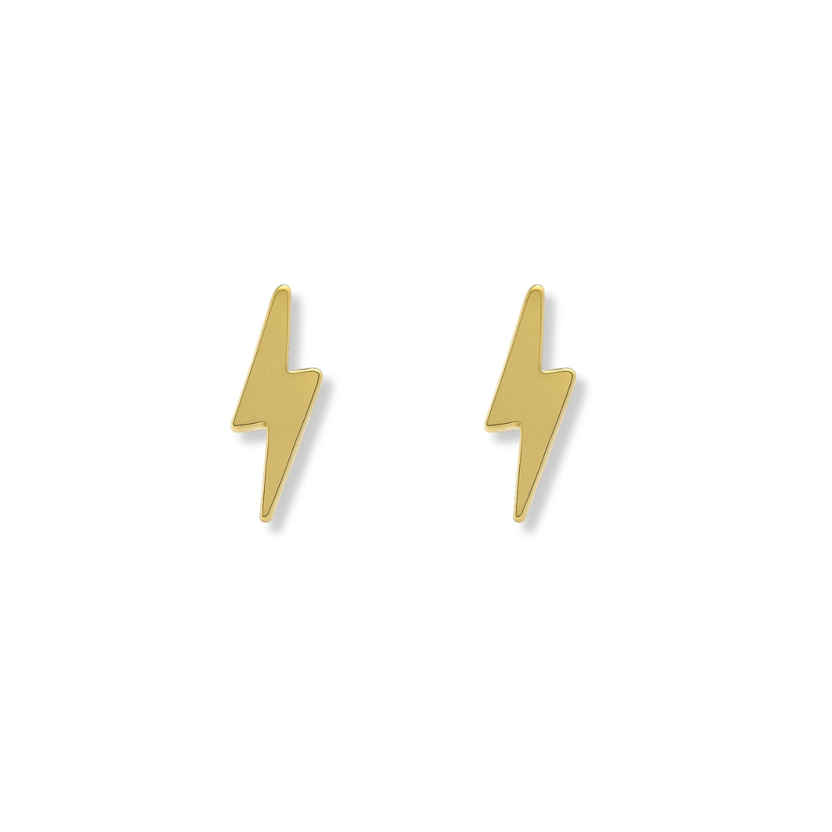 aretes rayito pequeños de 1 cm elaborados en oro laminado de AMBAR joyería