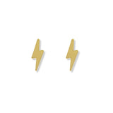 aretes rayito pequeños de 1 cm elaborados en oro laminado de AMBAR joyería
