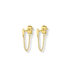 Aretes cadenita Tatum enchapado en oro de 18K de AMBAR Joyería Fina