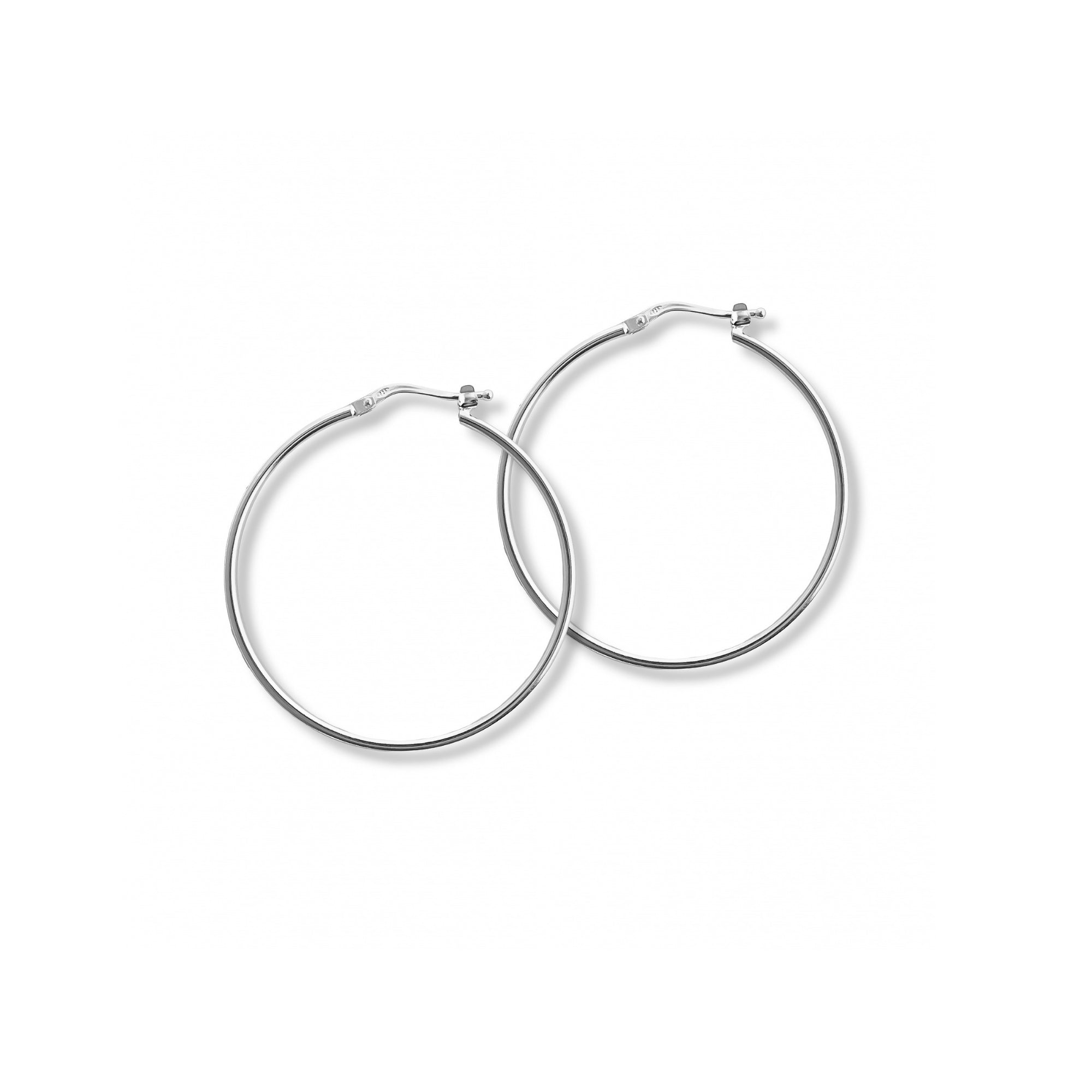 argollas amanda 2.4 cm lisas elaborados en plata 925 de AMBAR joyería fina