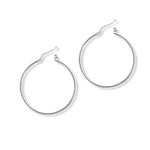 argollas amanda 3.8 cm lisas elaborados en plata 925 de AMBAR joyería fina