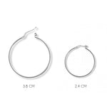 argollas amanda lisas elaborados en plata 925 de AMBAR joyería fina