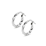 argollas cordón filomena de 1.7 cm de diámetro elaborados en plata 925 de AMBAR joyería fina