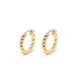 Argollas Crew enchapado en oro de 18K de AMBAR Joyería Fina