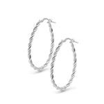 argollas filomena cordón texturadas ovaladas de 3.0 cm de alto elaborados en plata 925 de AMBAR joyería fina