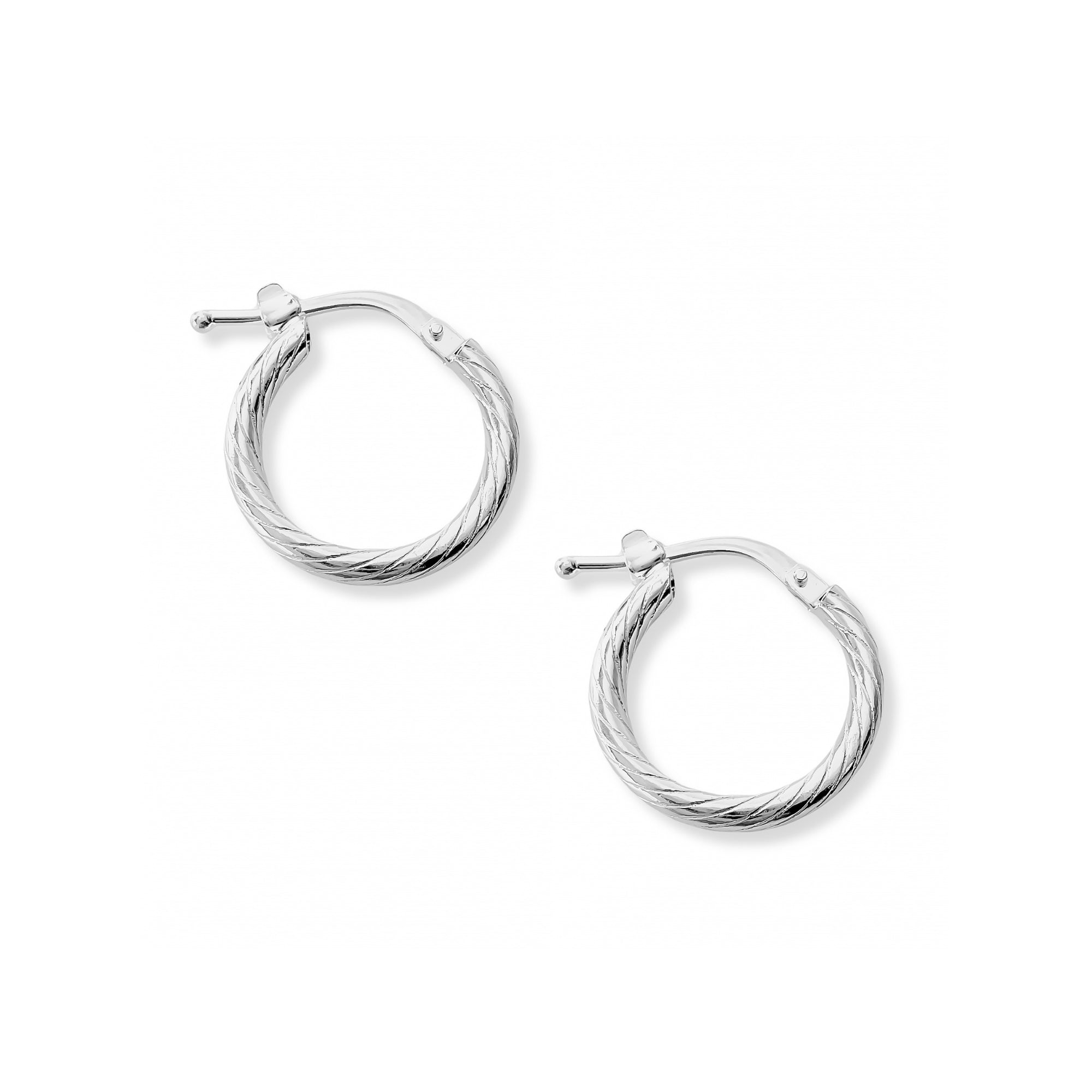 argollas filomena con textura de 1.6 cm de diámetro elaborados en plata 925 de AMBAR joyería fina